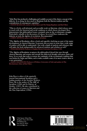 The Algebra of Revolution: The Dialectic and the Classical Marxist Tradition (Revolutionary Studies (Paperback)) - John Rees [KSIĄŻKA]