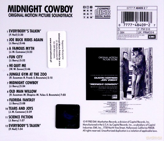 Midnight Cowboy soundtrack (Nocny Kowboj) [CD]