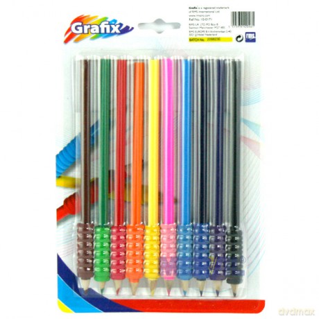 Grafix Kredki 10 Kol. Z Uchwytem [ZABAWKA]