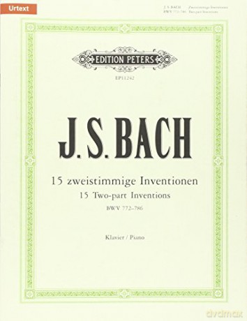 Two-part Inventions BWV 772-786 for Piano: Based on the Autograph Manuscript of 1723, Urtext (Edition Peters) - Johann Sebasti Bach [KSIĄŻKA]
