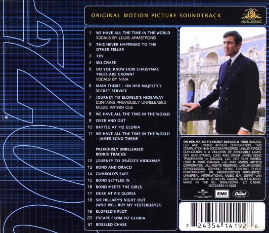007 On Her Majesty's Secret Service (remastered) soundtrack (W Tajnej Służbie Jej Królewskiej Mości) [CD]