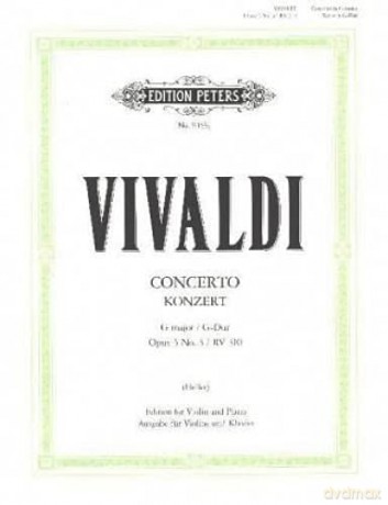 Violin Concerto In G Op 3 No 3 Rv 310 - Antonio Vivaldi [KSIĄŻKA]