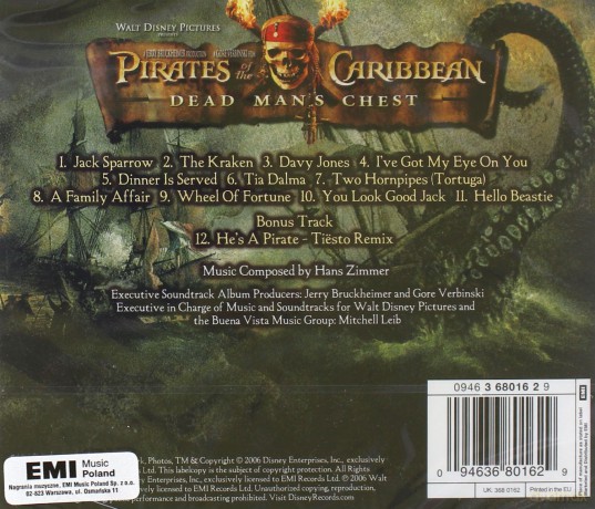 Pirates Of The Carribean 2: Dead Man's Chest soundtrack (Piraci z Karaibów. Skrzynia umarlaka) [CD]