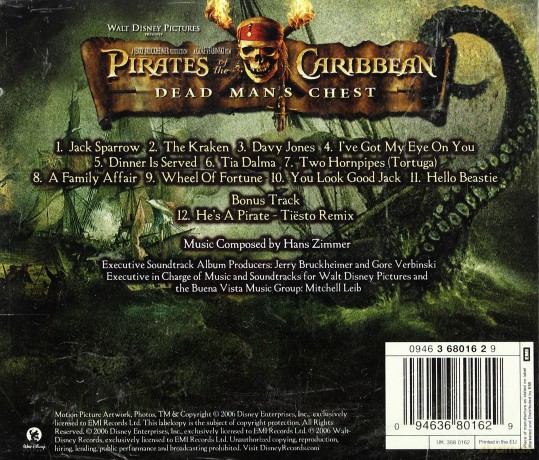 Pirates Of The Carribean 2: Dead Man's Chest soundtrack (Piraci z Karaibów. Skrzynia umarlaka) [CD]