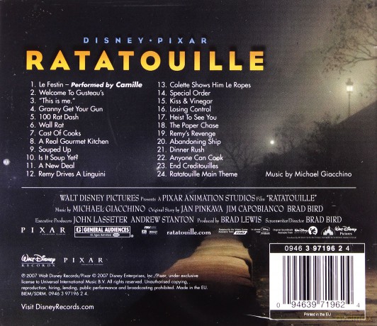 Ratatouille soundtrack (Ratatuj) [CD]