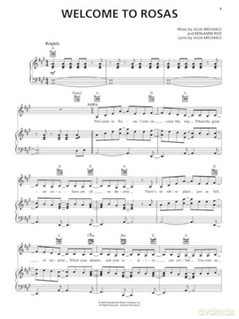 Wish. Music from the Motion Picture Soundtrack Piano, Vocal and Guitar. - Julia Michaels [KSIĄŻKA]