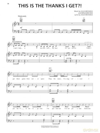 Wish. Music from the Motion Picture Soundtrack Piano, Vocal and Guitar. - Julia Michaels [KSIĄŻKA]