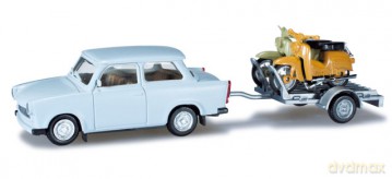 Herpa Trabant 601 Limousine With Trailer [ZABAWKA]