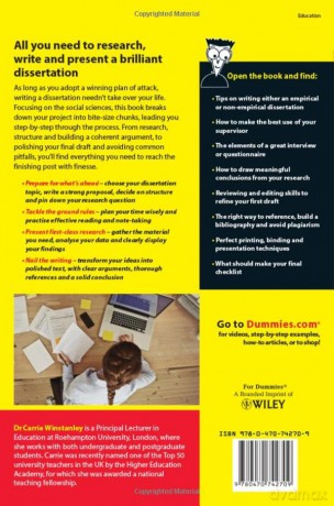 Writing A Dissertation For Dummies - Carrie Winstanley [KSIĄŻKA]
