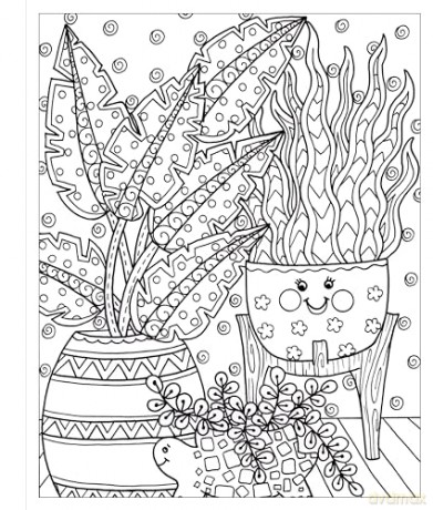 Zendoodle Coloring Houseplants - Deborah Muller [KSIĄŻKA]
