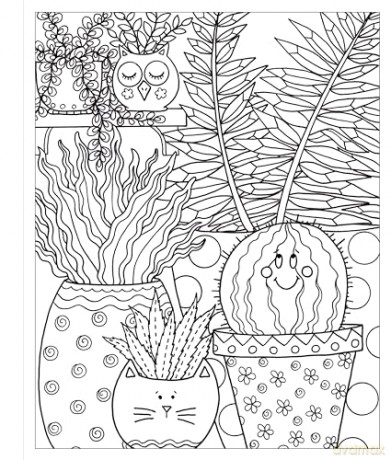 Zendoodle Coloring Houseplants - Deborah Muller [KSIĄŻKA]