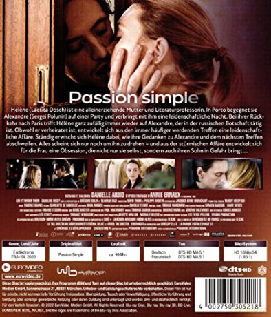 Passion Simple (Zwykła obsesja) [Blu-Ray]