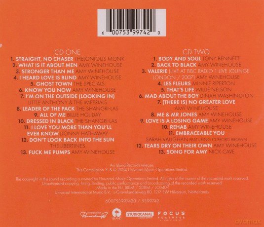 Back To Black soundtrack (Back to Black. Historia Amy Winehouse) [2CD]
