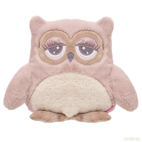 Maskotka Sowa Abby 23 cm różowo-kremowa