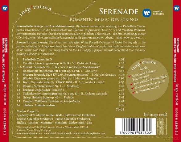 Neville (SIR) Marriner: Serenade: Romantic Music For Strings [CD]