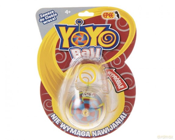 Yoyo Ball bordowy blister, yoyo z żółtymi strzałkami
