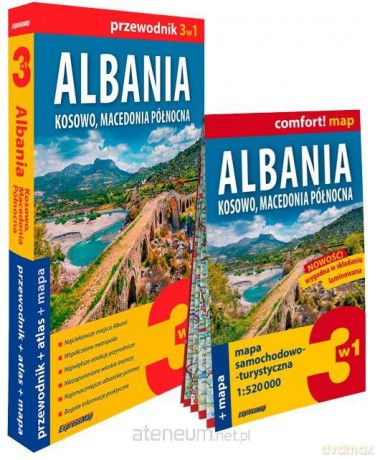 Albania 3w1: przewodnik + atlas + mapa - Izabela Nowek [KSIĄŻKA]