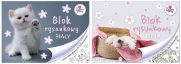 Blok rysunkowy A4/20K biały The sweet pets