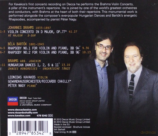 Leonidas Kavakos: Brahms Violin Concerto [CD]