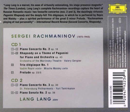 Lang Lang: Romance Of Rachmaninov [2CD]