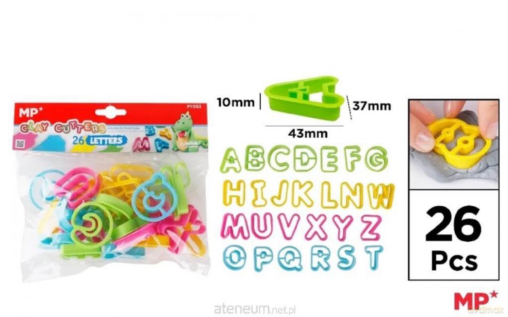 Foremki do plasteliny alfabet 26szt