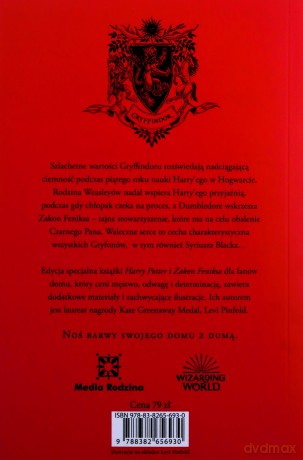 Harry Potter i Zakon Feniksa (Gryffindor) - J. K. Rowling [KSIĄŻKA]