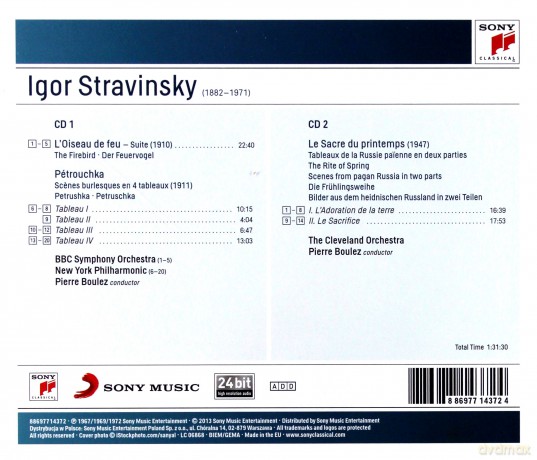 Pierre Boulez: Stravinsky: The Firebird; Petrushka; Le Sacre De Printemps [2CD]