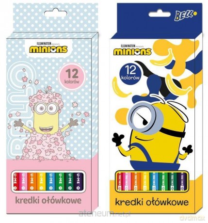 Kredki ołówkowe 12 kolorów Minionki