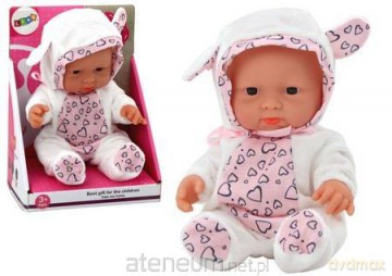 Lalka bobas białe ubranko 21cm