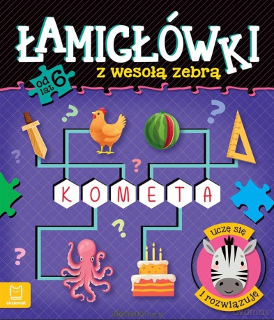 Łamigłówki z wesołą zebrą. Uczę się i rozwiązuję - Beata Karlik [KSIĄŻKA]