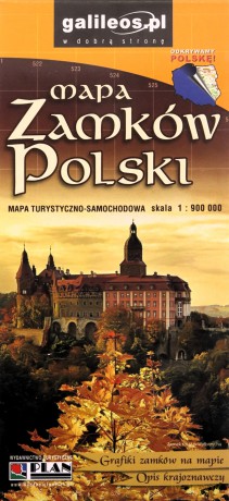 Mapa zamków Polski 1:900 000
