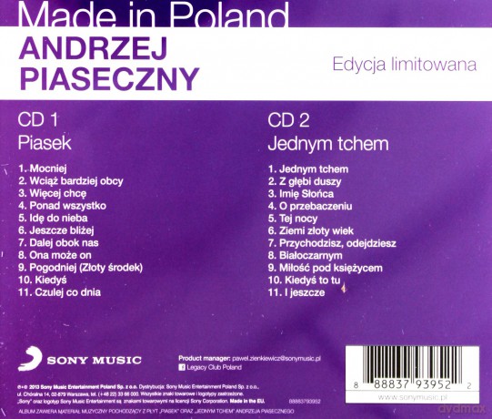 Andrzej Piaseczny: Piasek / Jednym Tchem [2CD]