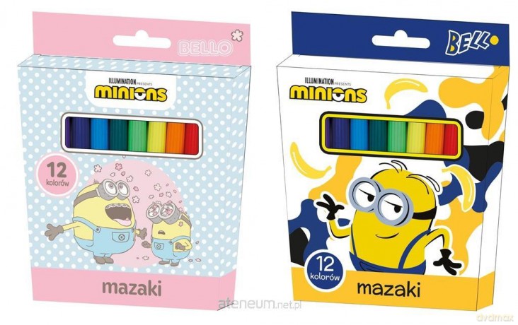 Mazaki 12 kolorów Minionki