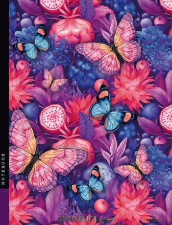 Notatnik 128x165/48K linia motyle
