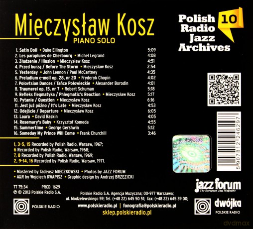 Mieczysław Kosz: Polish Radio Jazz Archives Nr.10 (digipack) [CD]
