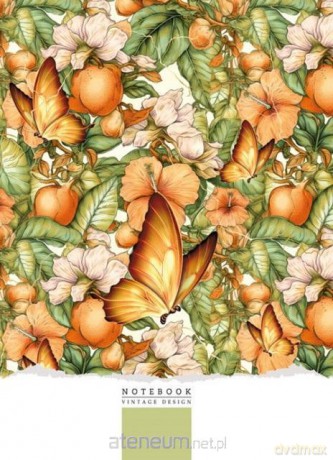 Notatnik 145x197/64K linia motyle