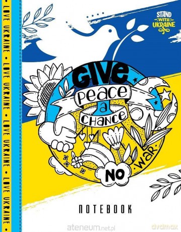Notatnik ozdobny A5/64K kratka Peace - pokój