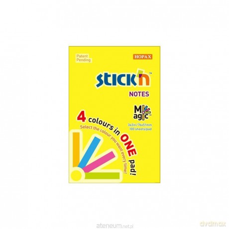 Notes samoprzylepny 51x76mm neon mix 100K
