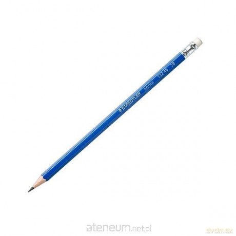 Ołowek Norica drewniany z gumką 2B (12szt)