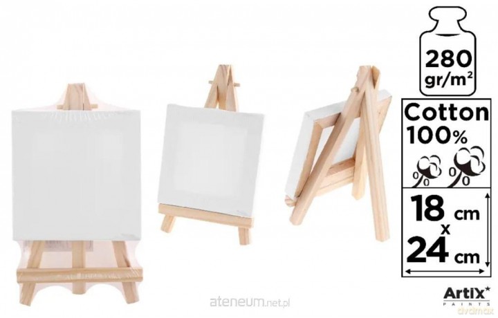 Podobrazie mini 18x24cm 280G/m2 + sztaluga