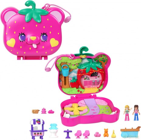 Polly Pocket zestaw Truskawkowy miś HRD35 [FIGURKA]