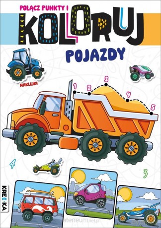 Połącz punkty i koloruj pojazdy [KSIĄŻKA]