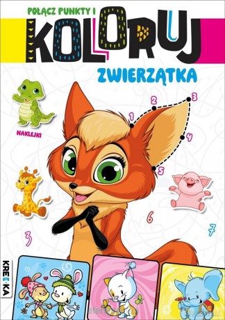 Połącz punkty i koloruj zwierzątka [KSIĄŻKA]