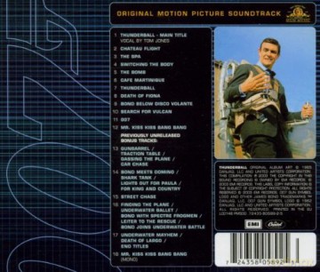 007 Thunderball + Bonus Track (Remastered) soundtrack (Operacja Piorun) [CD]