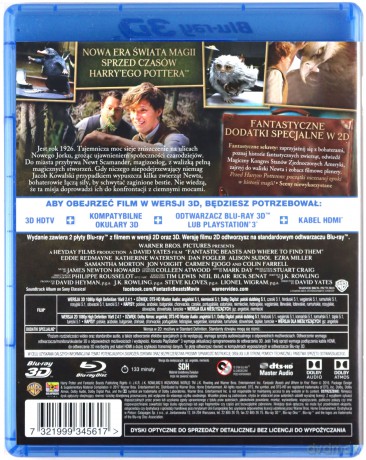 Fantastyczne zwierzęta i jak je znaleźć [Blu-Ray 3D]+[Blu-Ray]