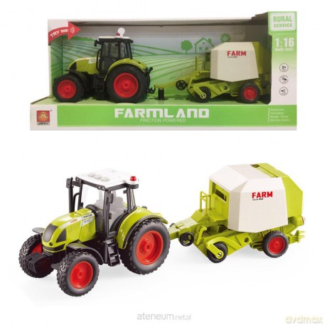 Traktor z prasą