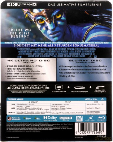 Avatar (steelbook) [Blu-Ray 4K]+[2xBlu-Ray]