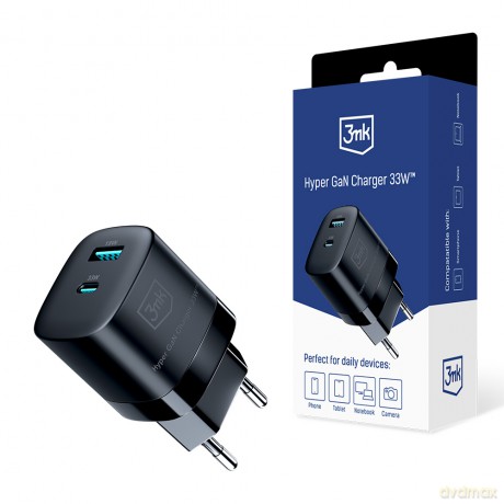 Ładowarka 3mk Hyper GaN Charger 33W Black