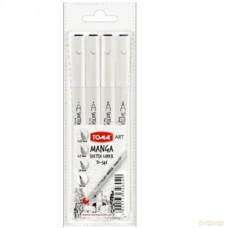 Cienkopis Manga Sketch Liner 4 kolory