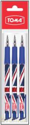 Długopis automatyczny Great Britain Medium niebieski 3 szt.